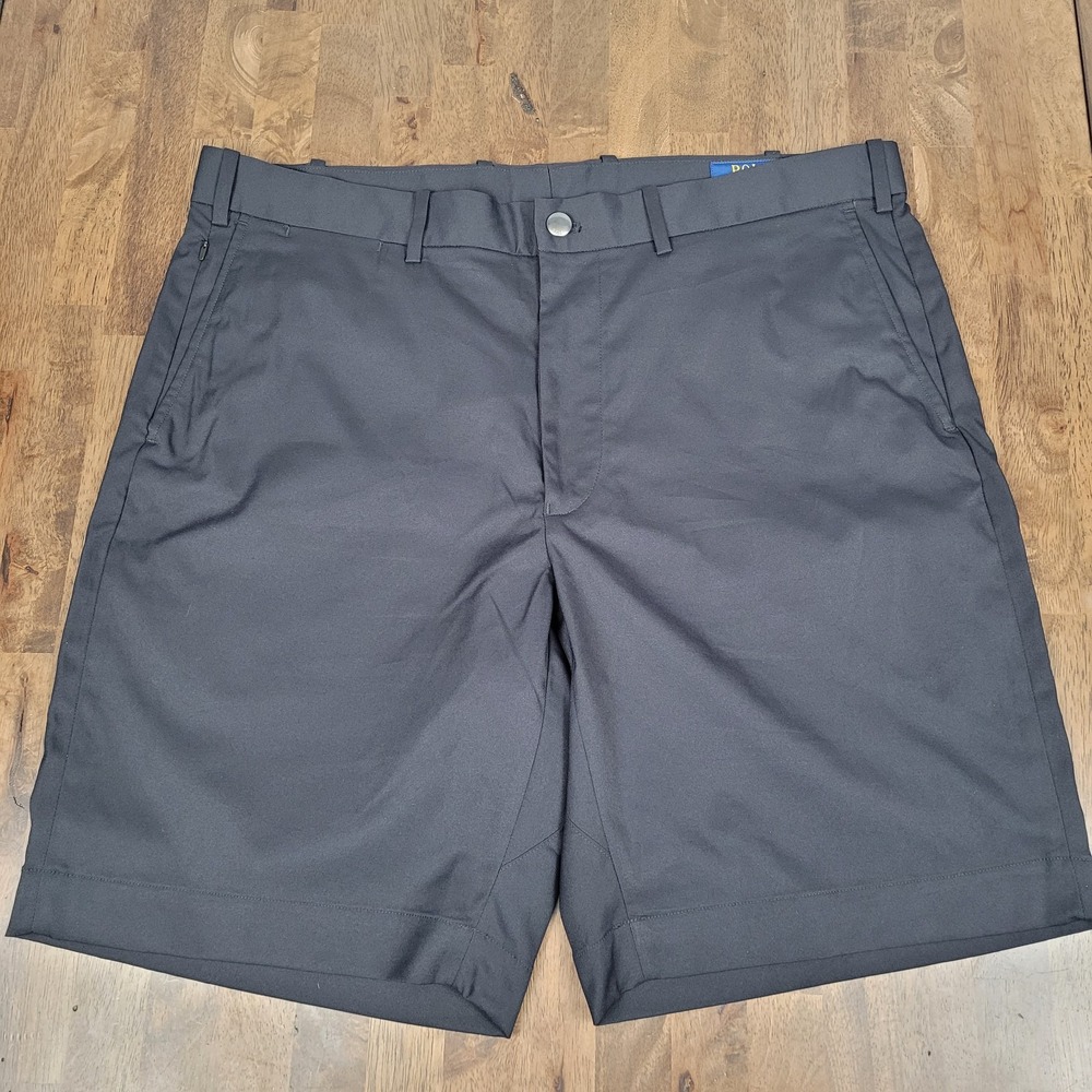 Polo Ralph Lauren Black Golf Performance Shorts Tech Stretch Flat Front 36